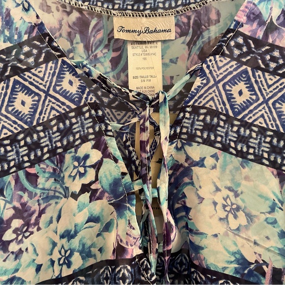 Tommy Bahama Aquapetals Lace Up Tunic - NWT - Size S/M - Picture 8 of 13